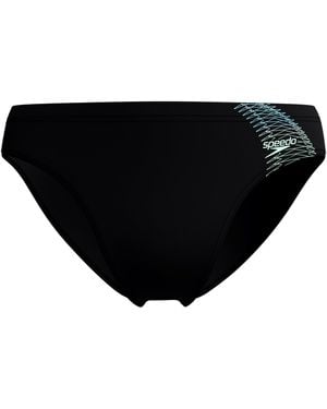 Speedo Medley Logo 7cm Brief Swim Trunks Swimmers Green Size 30 - Black