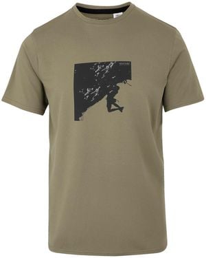 Regatta T-Shirt Kurzarmshirt Funktionsshirt Fingal Stretch - Grün