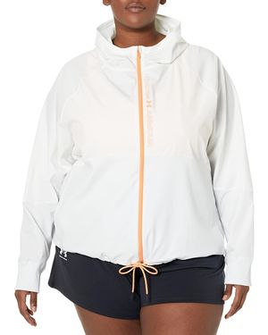 Under Armour Woven Full Zip Jacket, - White