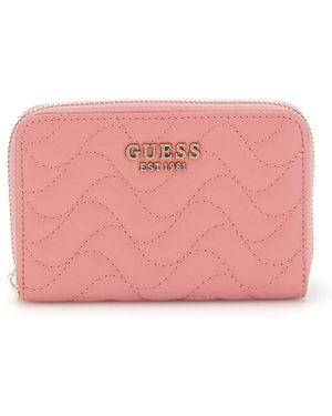 Guess Melisandra SLG Medium Zip Around Wallet M Begonia - Pink