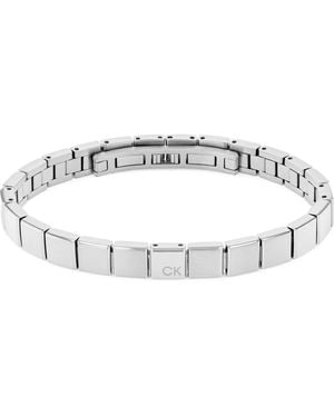 Calvin Klein Braccialetto a maglie da uomo Collezione MINIMALISTIC SQUARES in Acciaio Inossidabile - 35000488 - Nero