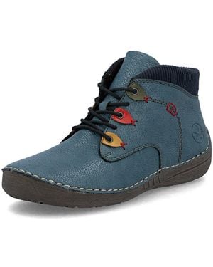 Rieker Damen Stiefel 45963 - Klassische Kurzstiefel In Dunkelblau
