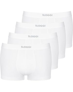 Sloggi Hipster Short/Pant - 4er - Weiß
