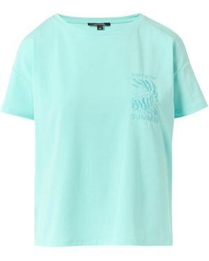 Comma, T-Shirts - Blau