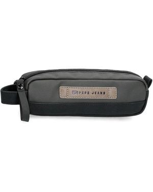 Pepe Jeans Truxton Astuccio Grigio 19x5x3,5 cm Cotone