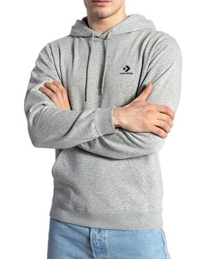 Converse Felpa con Cappuccio Go-To Embroidered Star Chevron Grigia Taglia XL Codice 10023874-A02 - Grigio