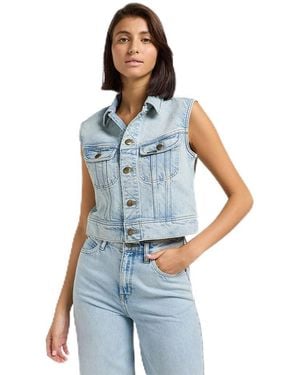 Lee Jeans CROPPED RIDER VEST - Blau