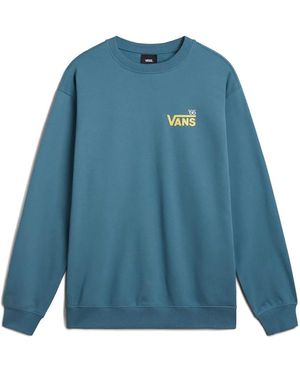 Vans Felpa Girocollo Posted Loose Logo sul Retro VN000JSK - Blu
