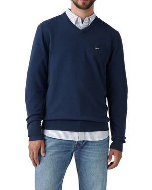 Levi's Lw V Neck Hm Sweater Naval Academy - Blauw