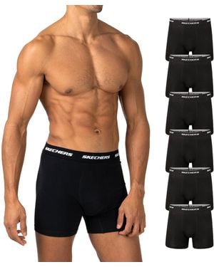 Skechers Underwear Boxer Briefs 6-pack - Black