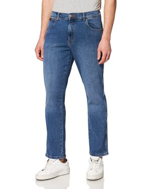 Wrangler Jeans Texas Stretch Regular Fit Jeanshose Straight Denim Hose Baumwolle Blau