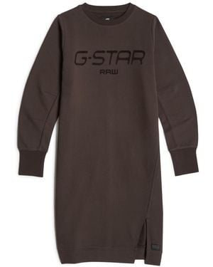 G-Star G-STAR Donna Flock Print Sweater Dress - Marrone
