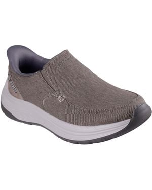Skechers Slip-Ins 205356 Decklan Gulliver Taupe Sportschuhe für aus Stoff - Grau