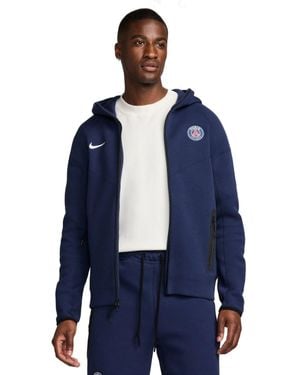 Nike Paris Saint-germain Herren Tchflc Fzwr Hdy Esn Sweatshirt - Blue