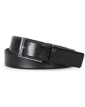 HUGO Gellot Grainy Leather Dress Belt - Black