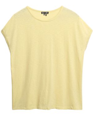 Superdry Locker geschnittenes Studios T-Shirt Französisches Vanillegelb 40