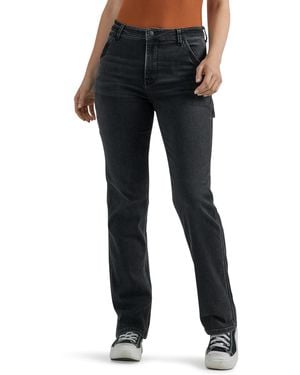 Wrangler High Rise True Straight Leg Carpenter Jean - Black