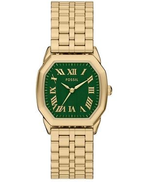 Fossil Harlow Three-hand Gold-tone Stainless Steel Watch - Metallic