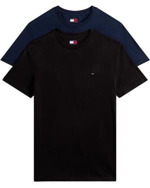 Tommy Hilfiger 's 2 Pack Extra Slim Cotton Jersey Short Sleeve T-shirts - Black