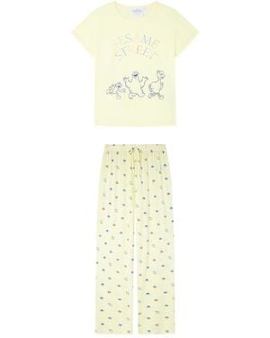 Women'secret Long Pyjama MULTILICENSE Play Sesame Street Pijamas - Metálico