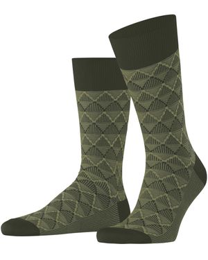 FALKE Colonial Style M So Cotton Patterned 1 Pair Socks - Green