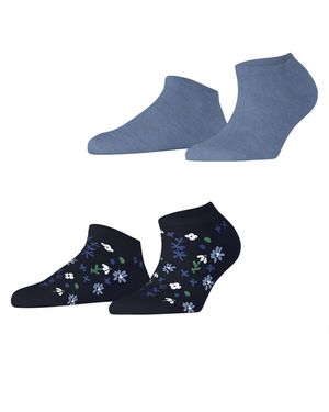 Esprit Flowers Multipack W Sn Coton Fantaisie Chaussettes De Sport - Bleu