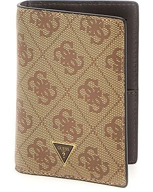 Guess Mito Card Holder Beige/Brown - Marrone
