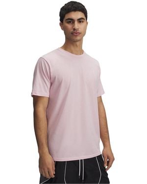 Under Armour S Ua Left Chest Logo Short Sleeve Prime Pink Xxl - Purple