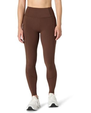 Amazon Essentials Power Sculpt Leggings mit hoher Taille und voller Beinlänge sowie Taschen - Braun