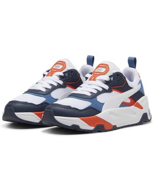 PUMA Scarpe Trinity da Ragazzi 36 Club Navy White Redmazing Blue Horizon Red