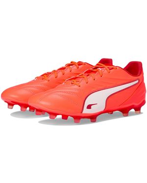 PUMA King Pro Firm, Artificial Ground Soccer Cleats Soccer Shoes Glowing- - Fire 6.5 B - Red