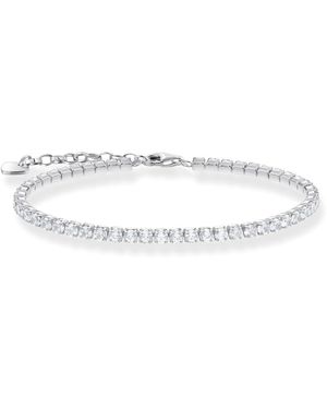 Thomas Sabo Bracciale tennis con pietre bianche in argento 925 riciclato - Bianco