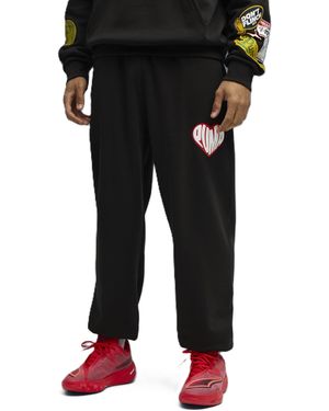 PUMA 632834 Hoops Hoops Basketball Pantaloni della tuta - Nero