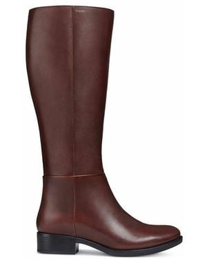 Geox Felicity Panelling Knee Boots - Brown