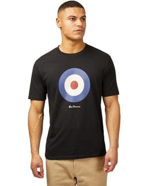 Ben Sherman Maglietta a maniche corte da uomo con logo Signature Target - Nero
