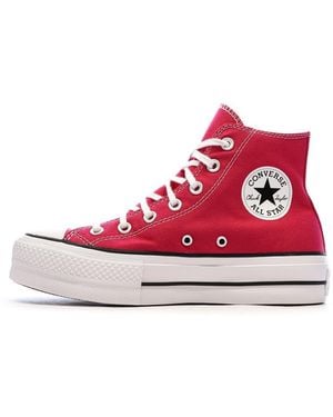 Converse Baskets Roses Chuck Taylor All Star Lifts - Rouge
