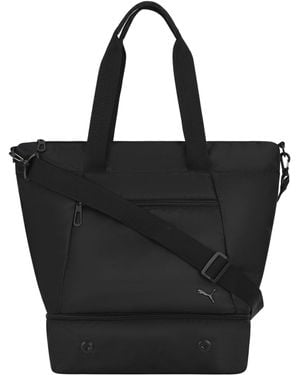 PUMA , Black, One Size, Lilth Tote, Stylish Carryall With Removable Strap, Pockets & Bottom Compartment