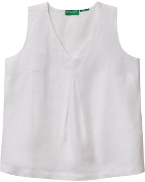 Benetton Blusa 5bmldq06w Shirt - White