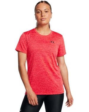 Under Armour S Tech Twist Short Sleeve Crew, - Red