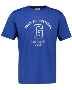 GANT Graphic 2003310 Short Sleeve T-Shirt L - Blau