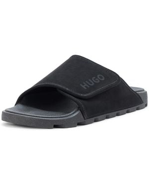 HUGO Big Adjustable Strap Slide Sandalen - Schwarz