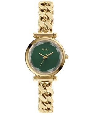 Fossil Carlie 28mm Gold-tone Stainless Steel Watch - Metallic