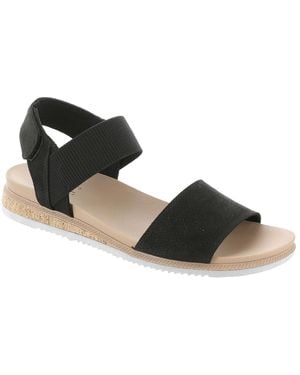 Skechers Desert Kiss Low Top Look Flat Sandal - Black