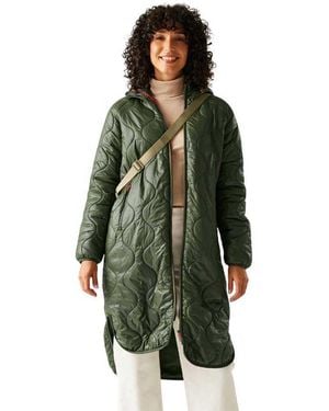 Regatta S Triea Quilted Jacket Lightweight Insulated Water Repellent Winter Coat - Green