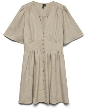 Vero Moda Vmmelaney 2/4 Short Dress WVN Noos - Weiß