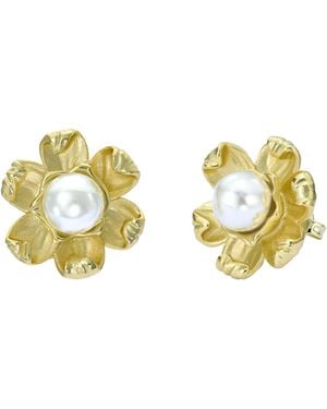 Ted Baker Dara Daisy Pearl Stud Earrings For - Metallic