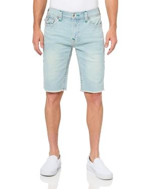 True Religion Rocco Super T Short Flap 1/2" Raw Hem - Blue