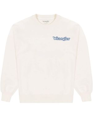 Wrangler Graphic Crew Jumper - White