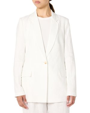 The Drop 's Blake Long Blazer - White