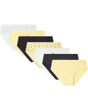Women'secret Pack 7 Bragas Anchas algodón Print Snoopy - Metálico